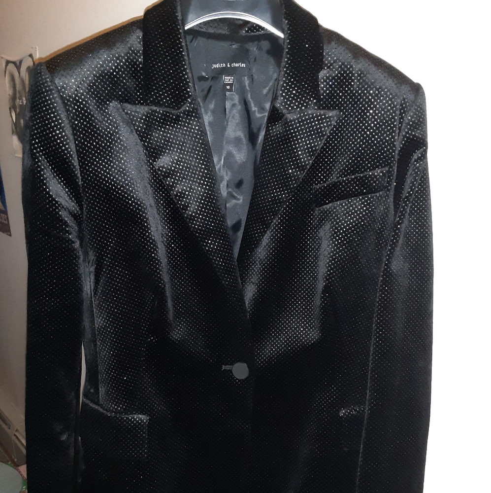Judith&Charles velvet fitted jacket